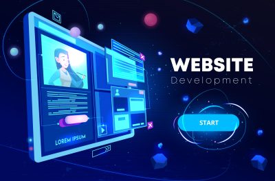 website development banner, programming technology website development